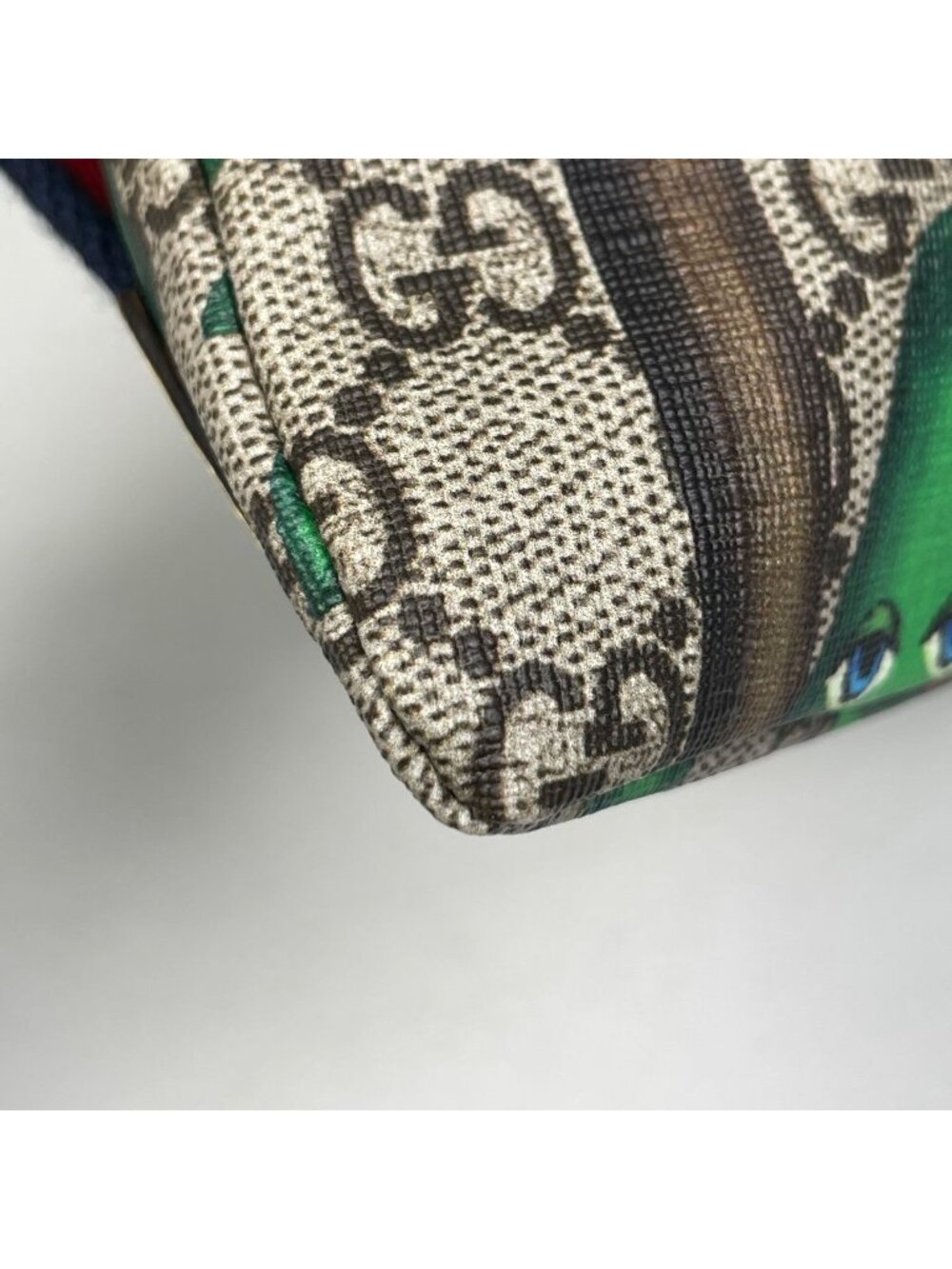 Gucci Children's Backpack GG Pattern Cactus Beige Green Yellow - Picture 3 of 7